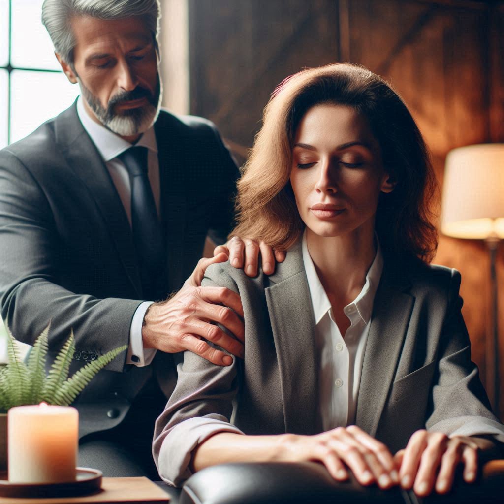Le massage assis
